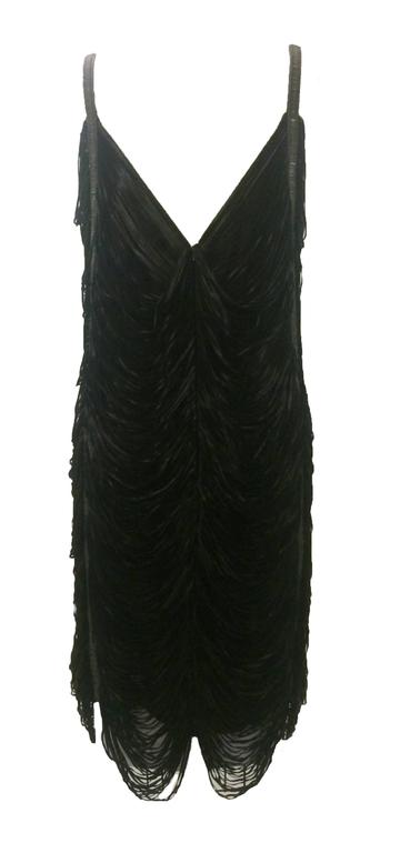 Alexander McQueen 2008 Beaded Leather Fringe Cocktail Dress For Sale at ...