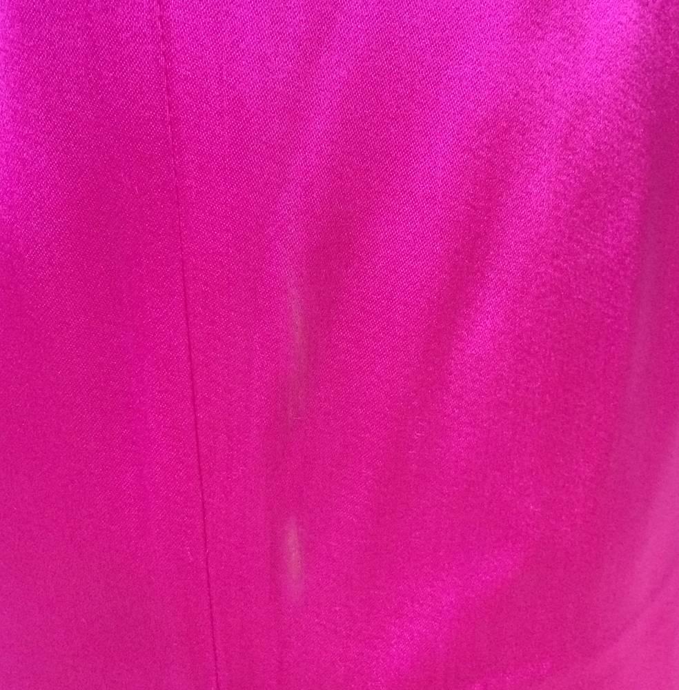 Patrick Kelly 80s Pink Satin Strapless Pencil Cut Cocktail Dress 1