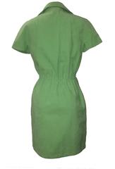 Halston 1970s Mint Green Ultra-Suede Dress