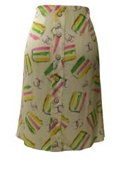 Chanel 04C Crayon Logo Ice Cream Cake Print Silk Skirt
