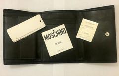Moschino Redwall 1990s Black Peace & Love Wallet Never Used