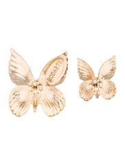 Rodarte Gold Tone Asymmetrically Sized Butterfly Earrings