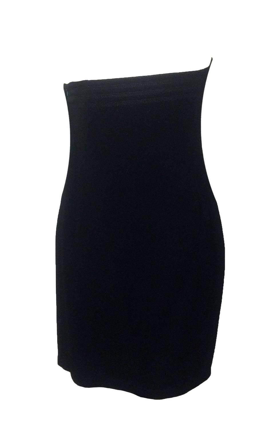 Gianni Versace 90s Asymmetrical Single Breasted Little Black Dress For