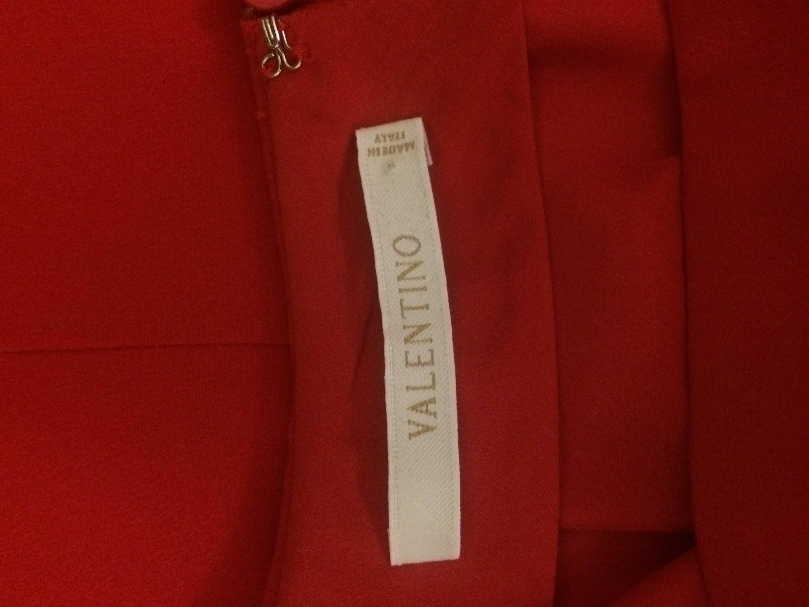 Valentino Ruffle Skirt Suit in Lipstick Red  1