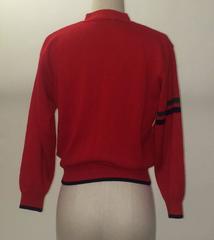 Roberta di Camerino Red R Logo Letter Jacket Cardigan Sweater