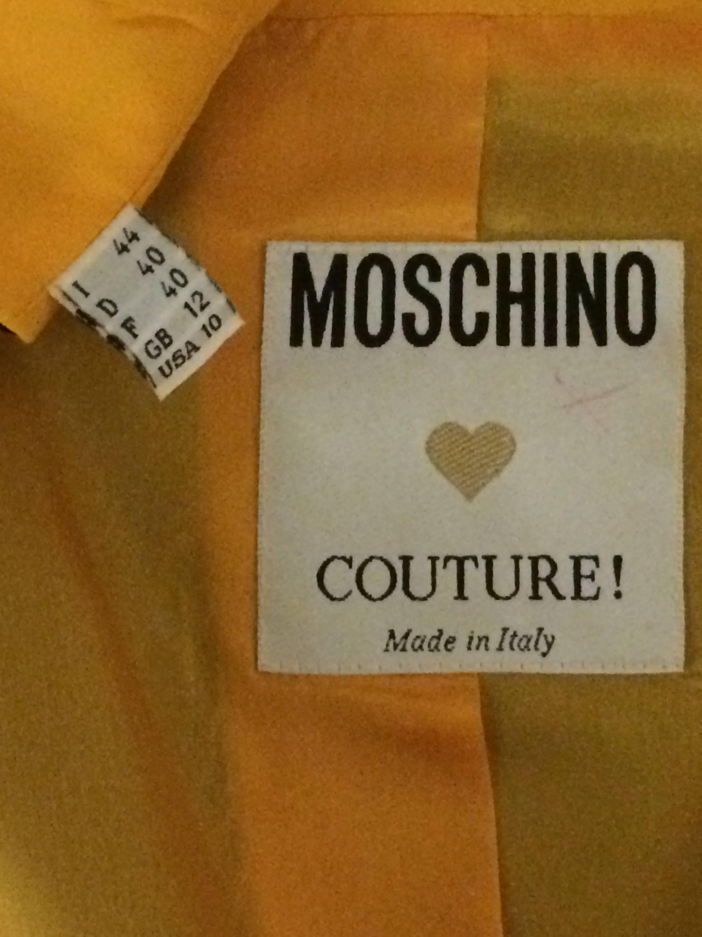 Moschino Couture 1990s Typewriter Logo Button Stripe Multicolor Vest ...