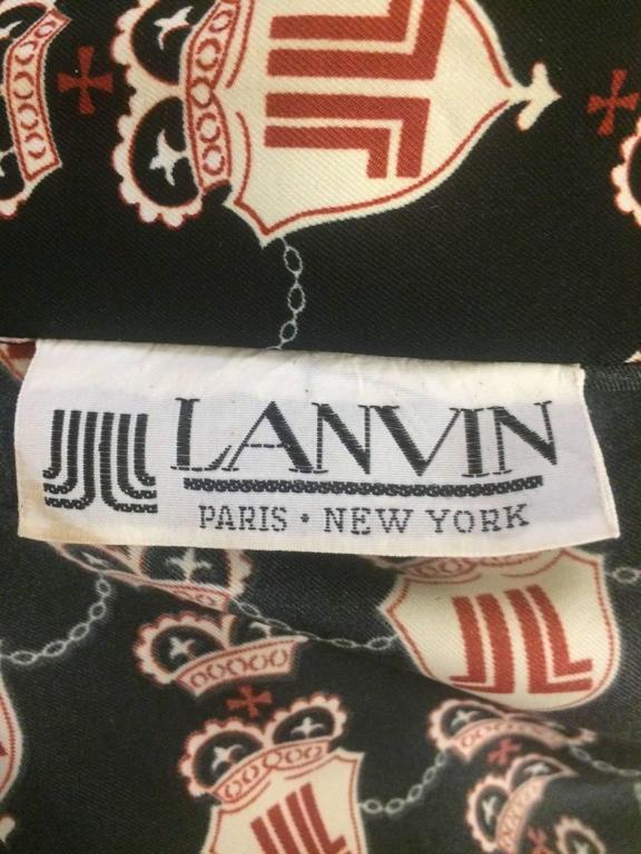 Lanvin Navy Crown and Shield JL Logo Vintage Belted Shirt Dress, 1960s ...