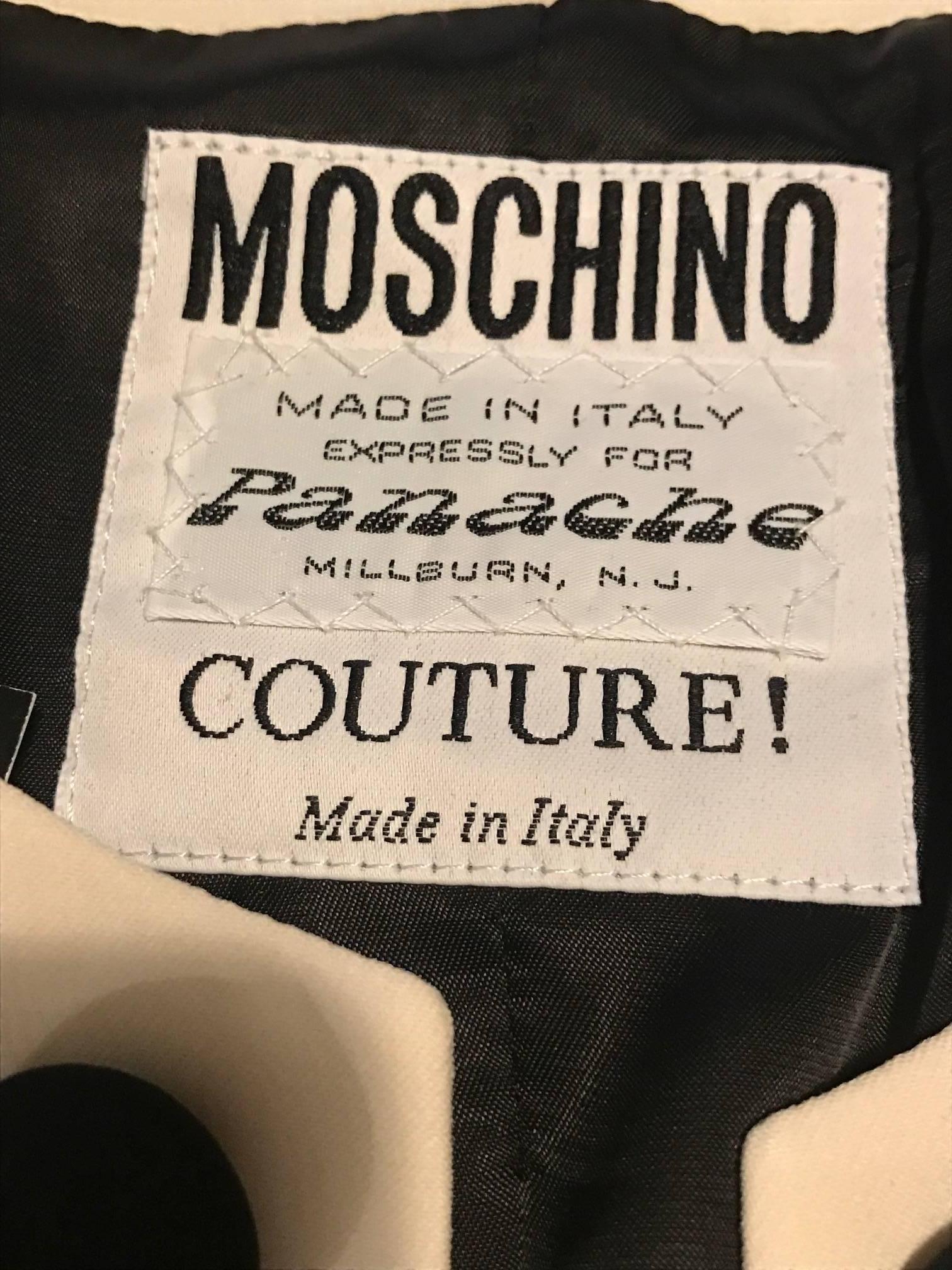 Moschino Couture Black and White Drawer Jacket Blazer, 1990s  In Excellent Condition In San Francisco, CA