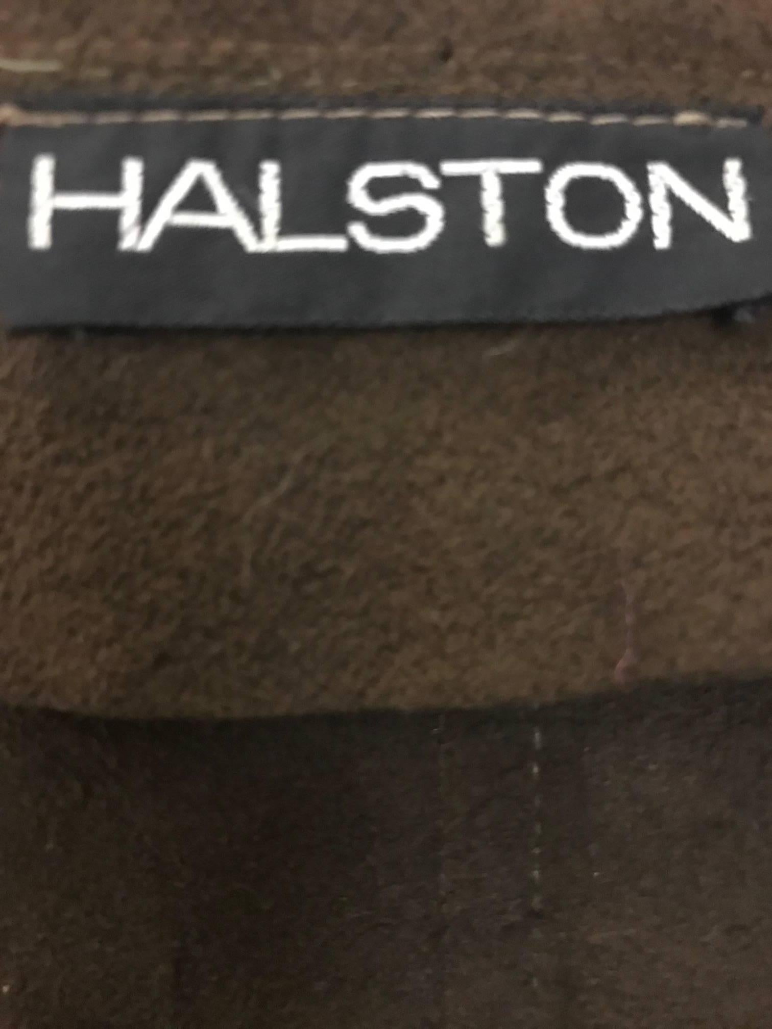 Halston Chocolate Brown Ultrasuede Long Maxi Coat Dress, 1970s  In Excellent Condition In San Francisco, CA