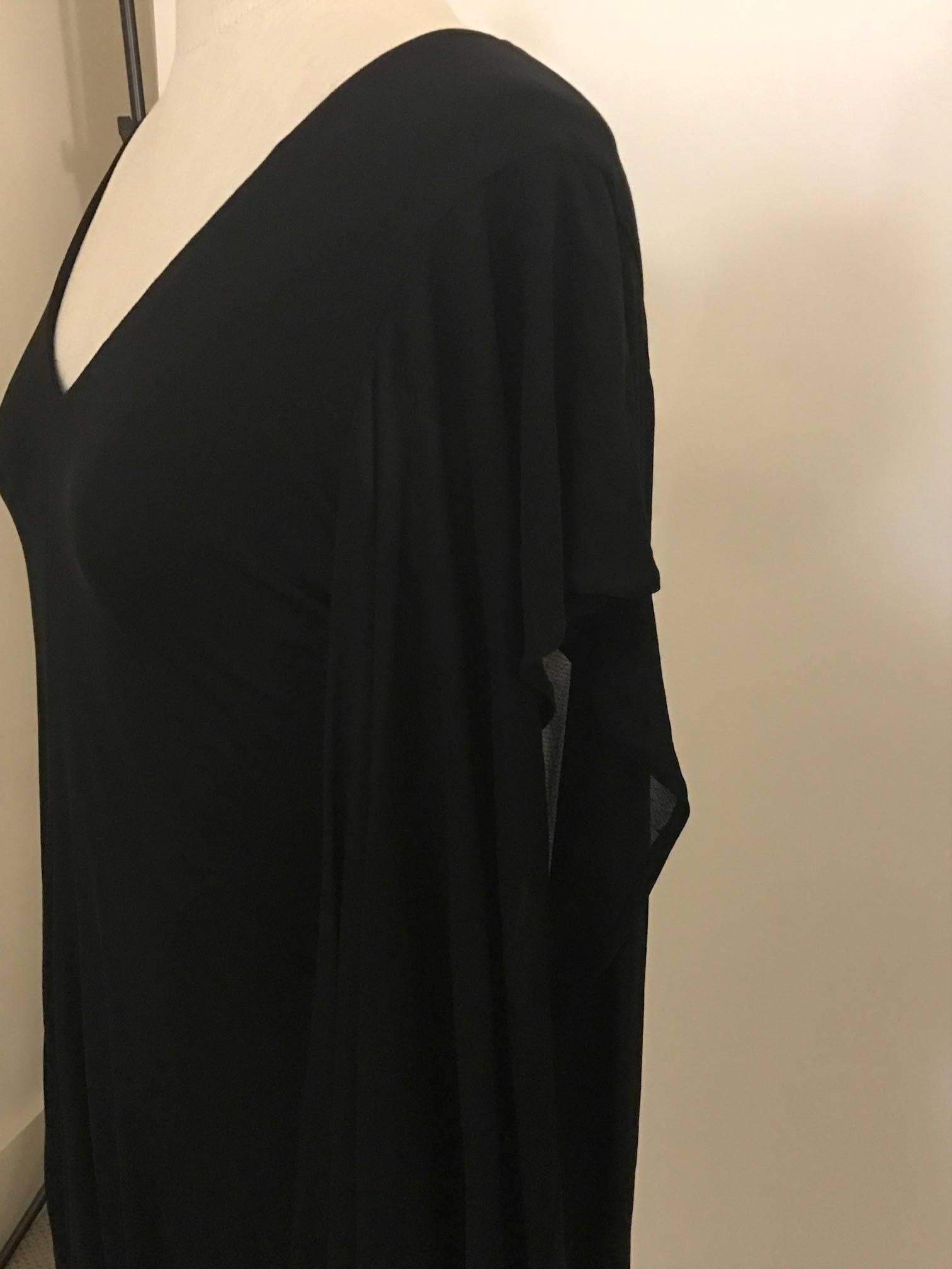 Alexander McQueen New with Tags Infinity Sleeve Black Jersey Dress, 2009  In New Condition In San Francisco, CA
