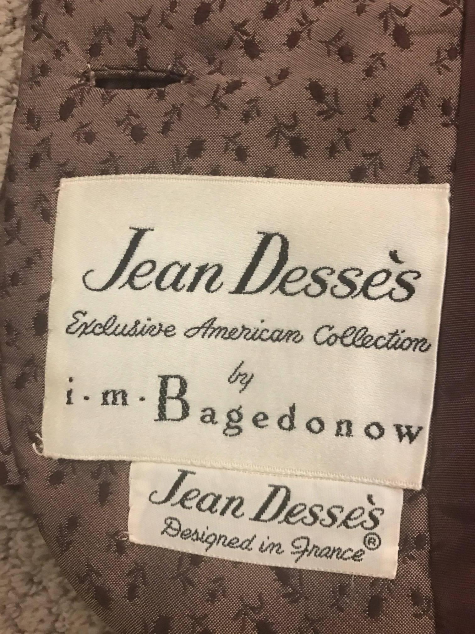 Jean Desses by IM Bagedonow Floral Skirt Suit, 1950s American Collection  For Sale 2