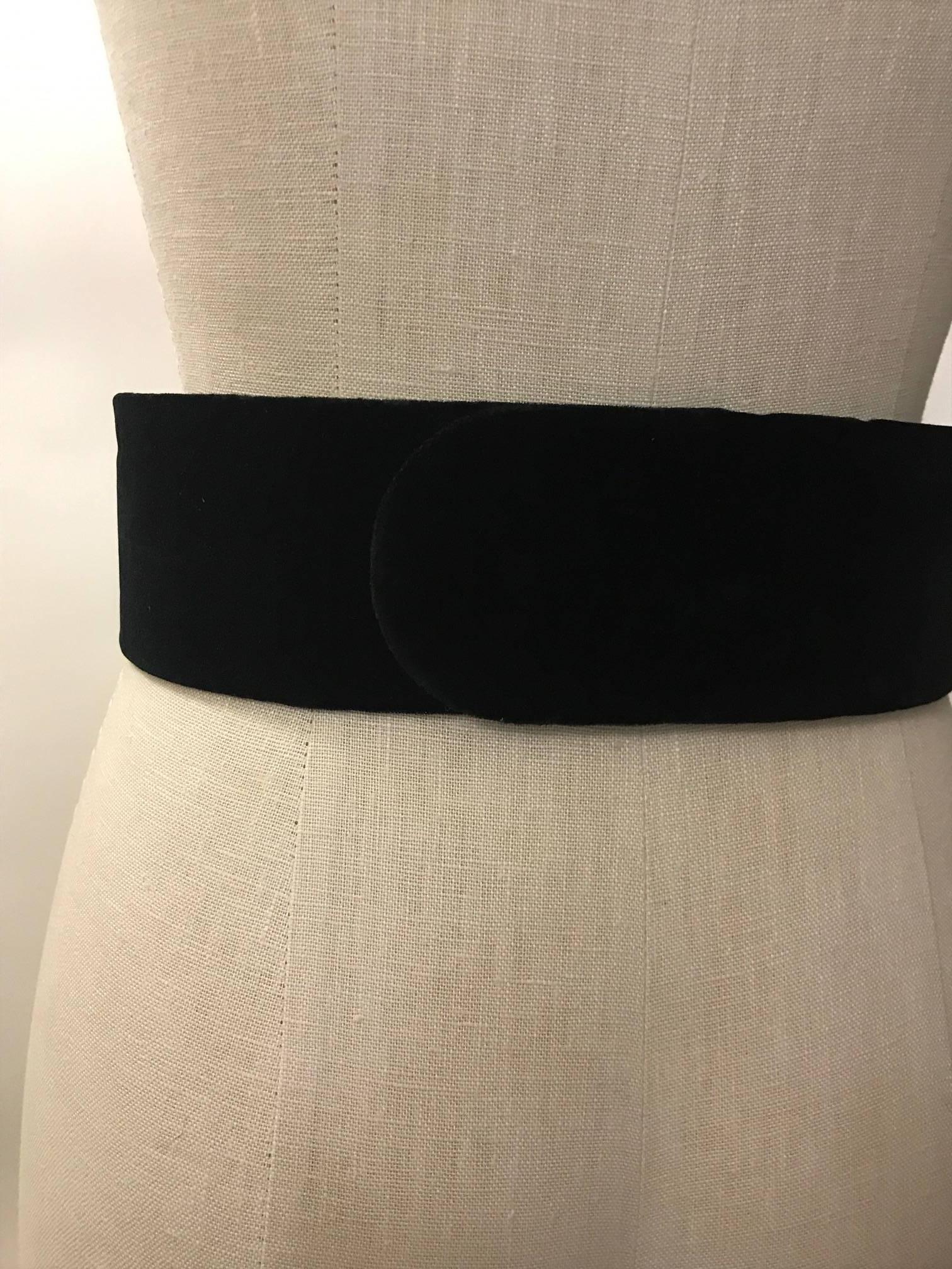 wide velvet belt