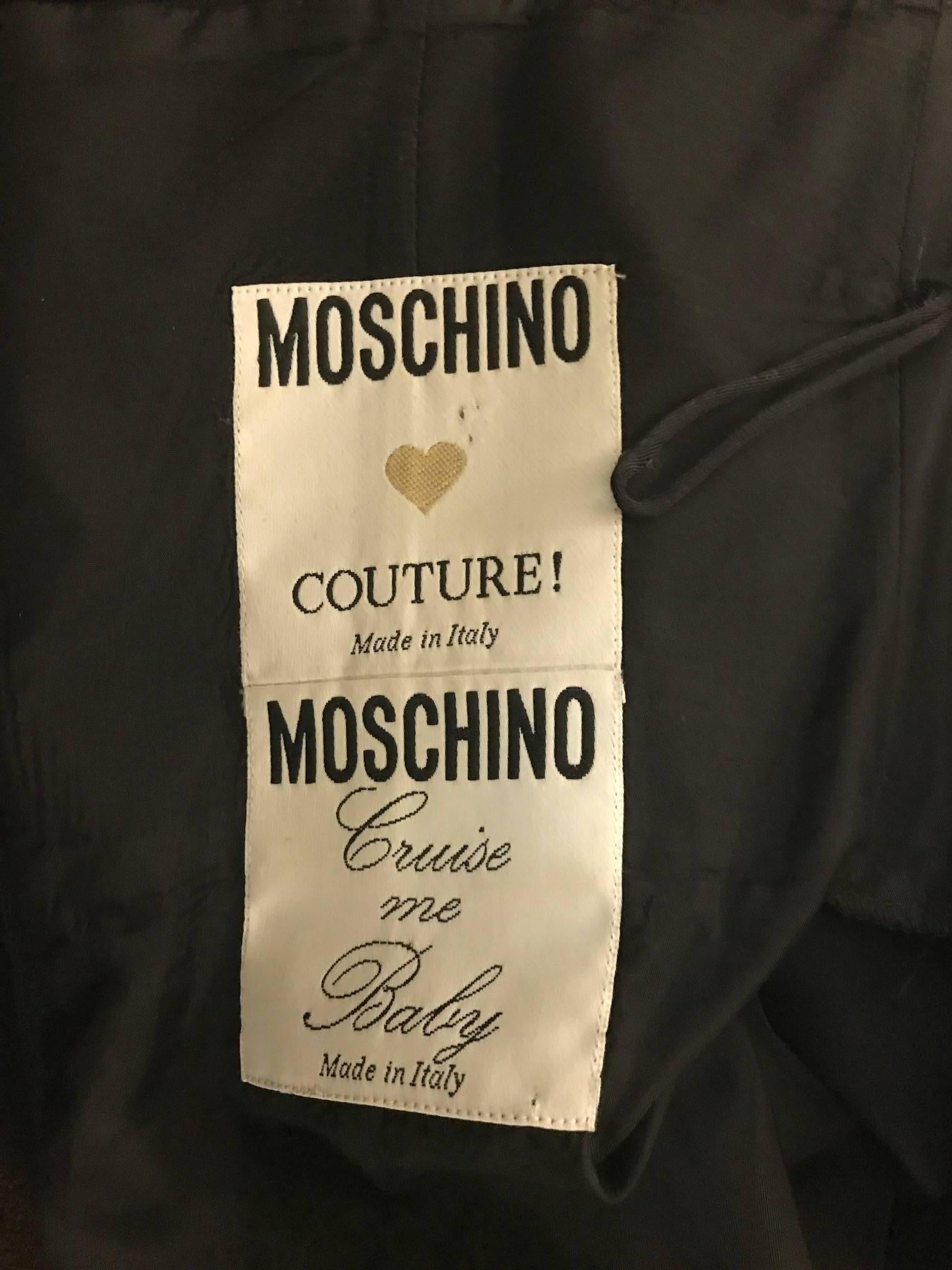 Moschino Couture Cruise Me Baby Little Black Dress Halter Wrap, 1980s   In Excellent Condition In San Francisco, CA