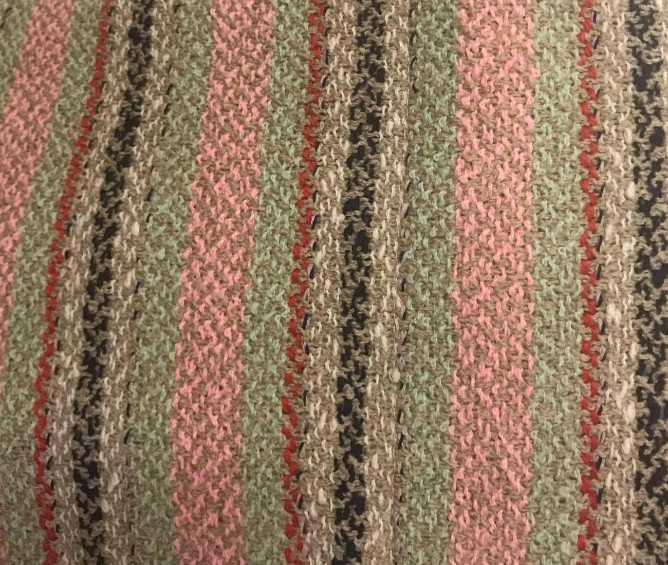 Chanel Pink and Green Stripe Cruise 2000 Tweed Jacket In Excellent Condition In San Francisco, CA