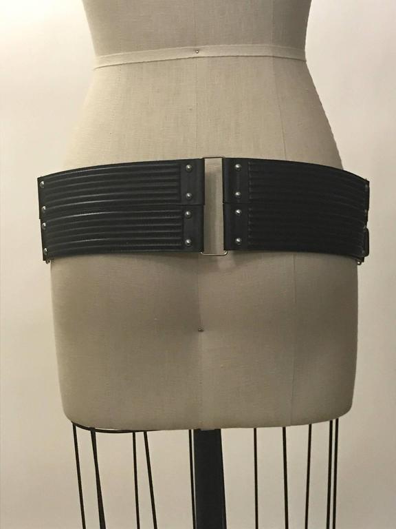 Azzedine Alaia Quilted Black Leather Wide Belt at 1stDibs alaia belts sale