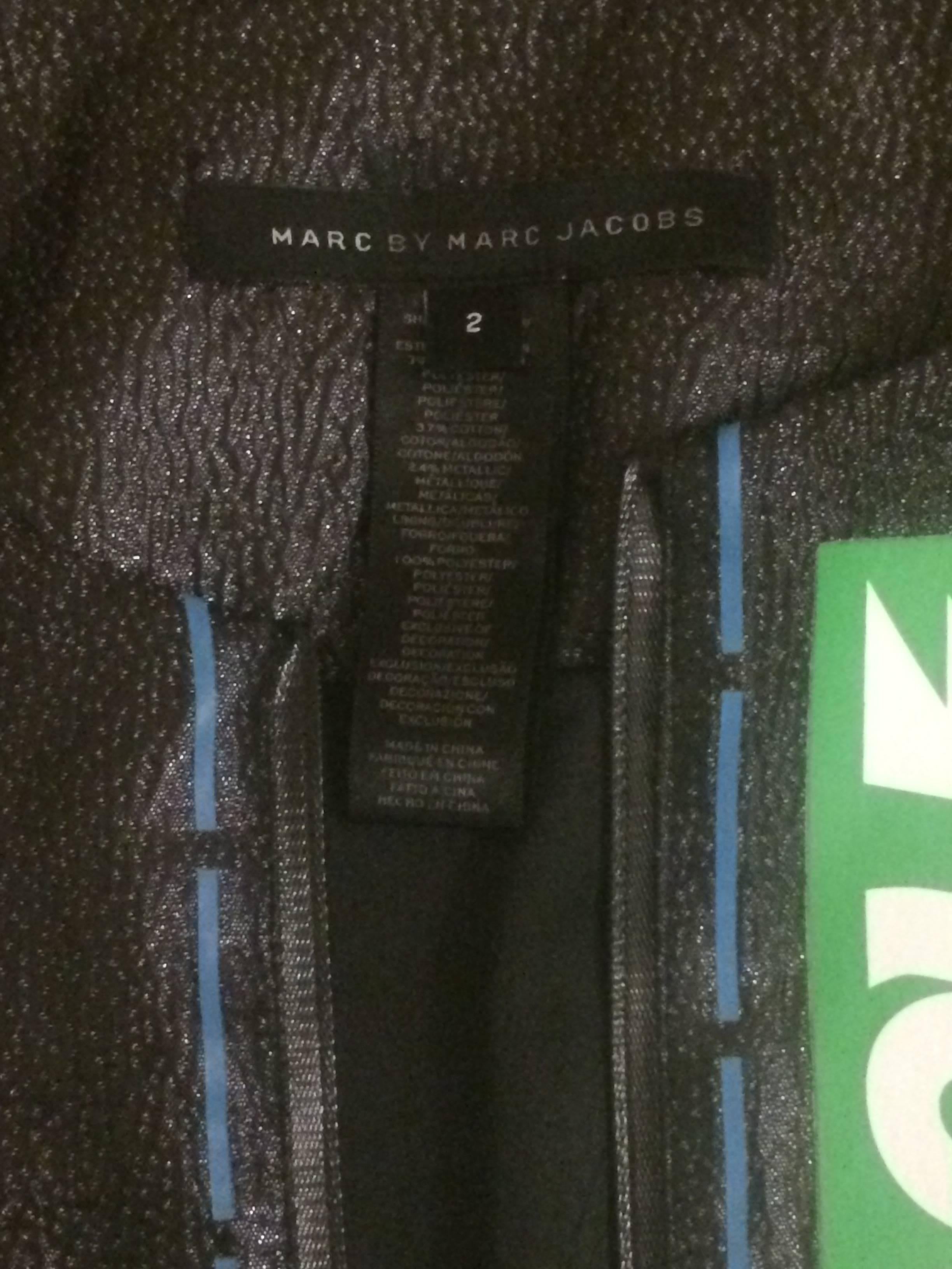 Marc by Marc Jacobs Revolution BMX MotoCross Patch Decal Black Zip Front Dress 1