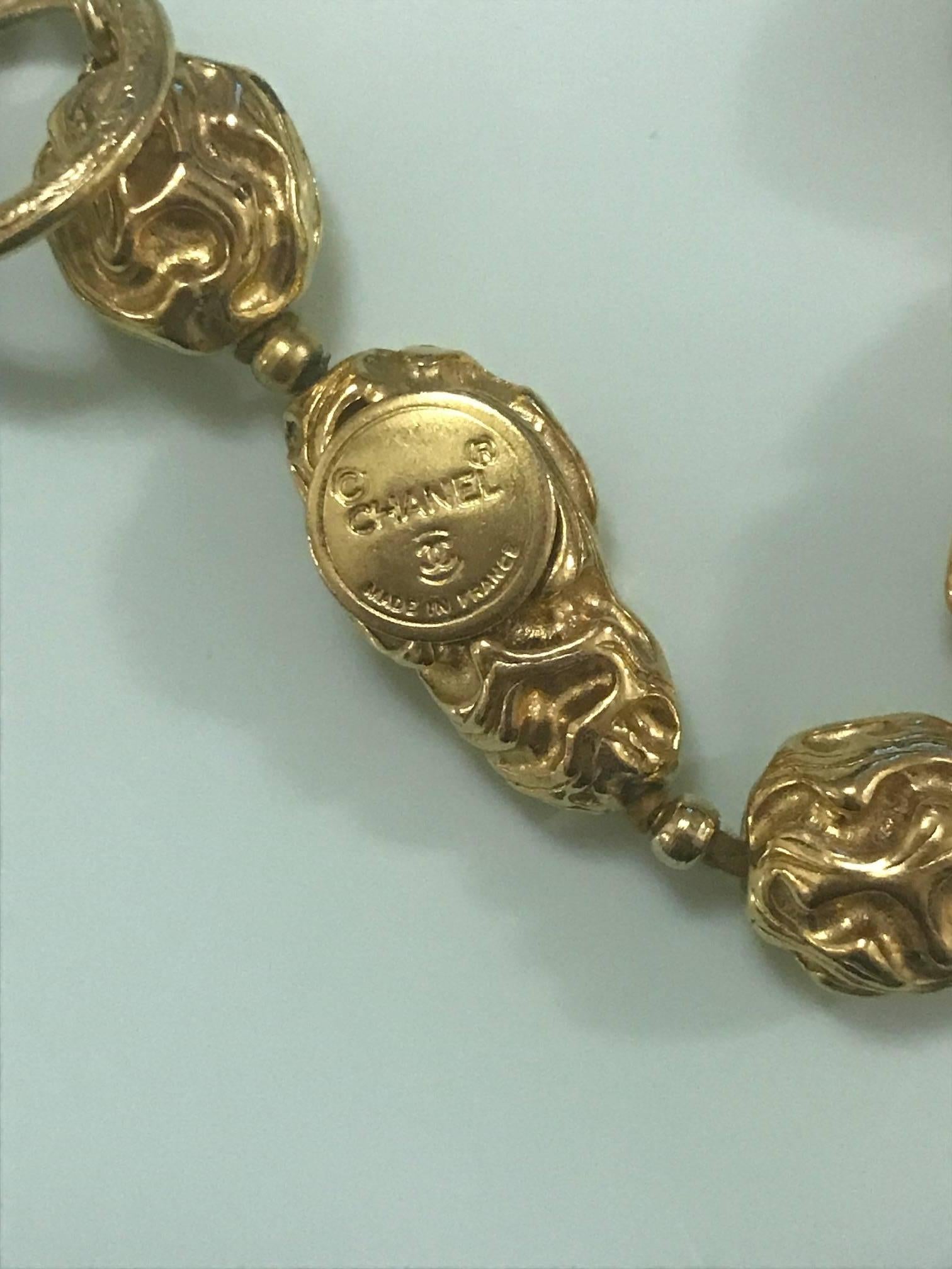 vintage gold nugget necklace