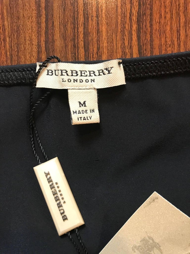 New Burberry Black with Plaid Trim Swim Cover Up Wrap Skirt at 1stDibs ...