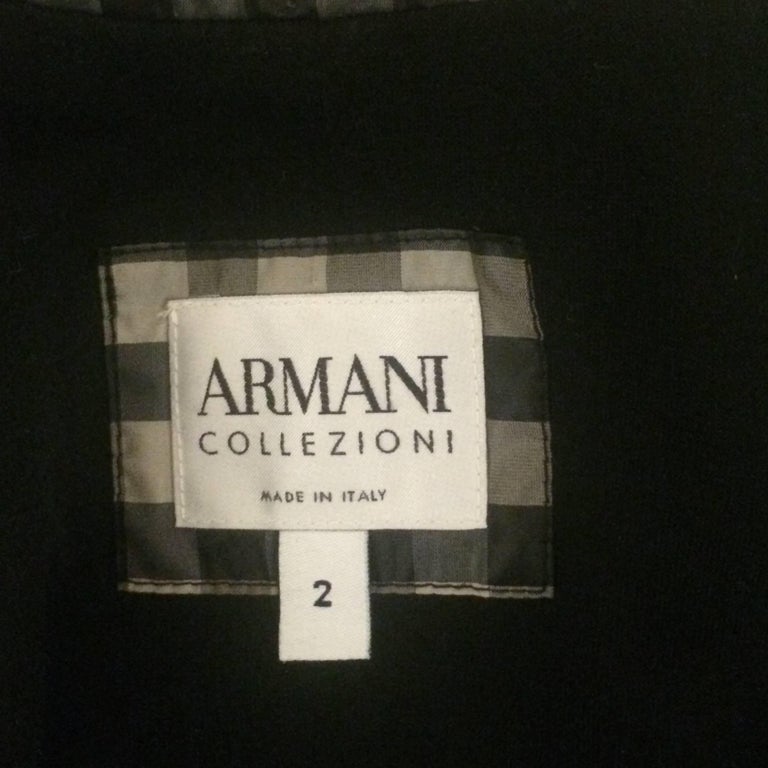 Armani Collezioni Grey and Black Check Short Sleeve Blazer Jacket For ...