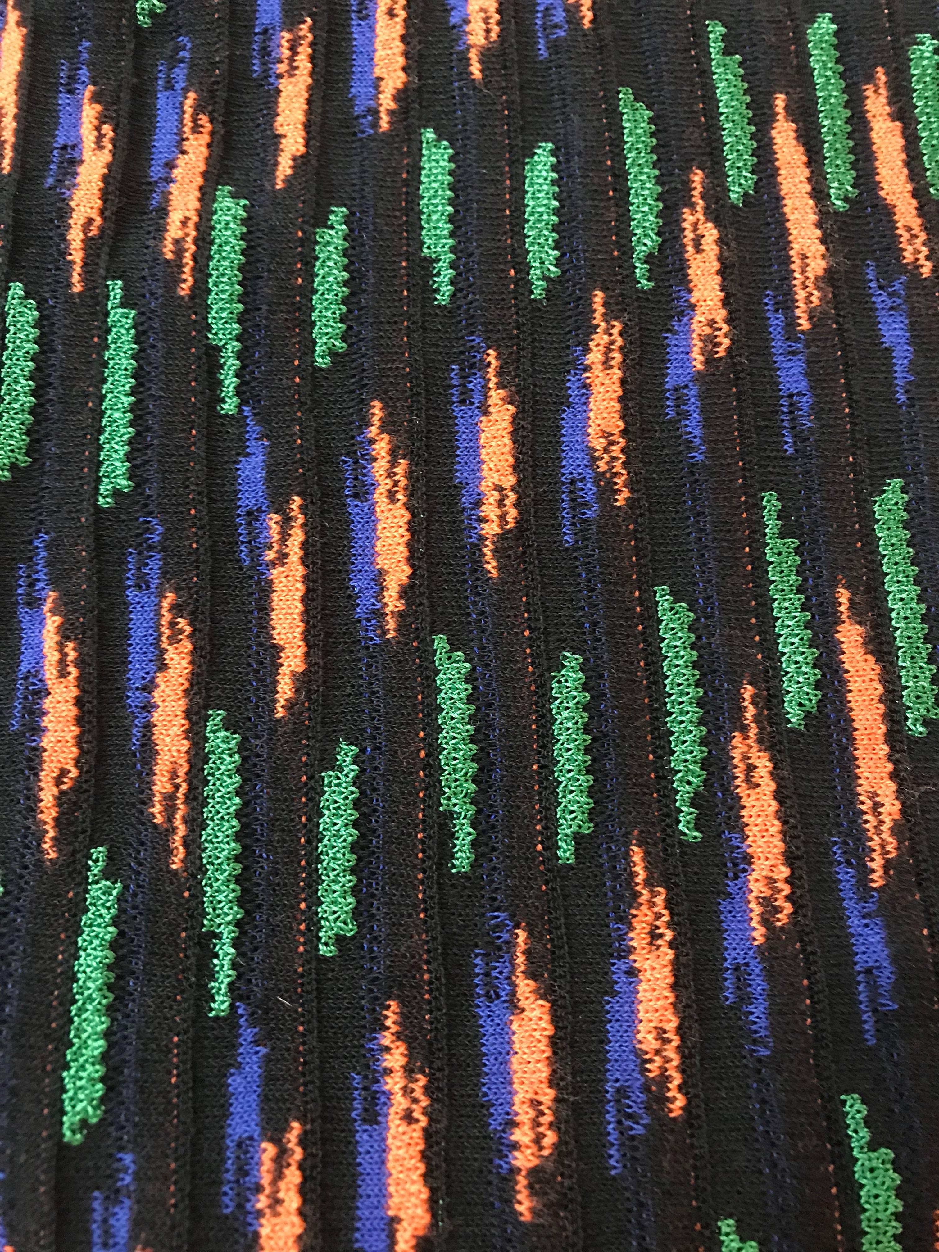 De las mujeres Nuevo M Missoni Negro Naranja Azul Verde Vestido de punto con mangas de punto de malla en venta