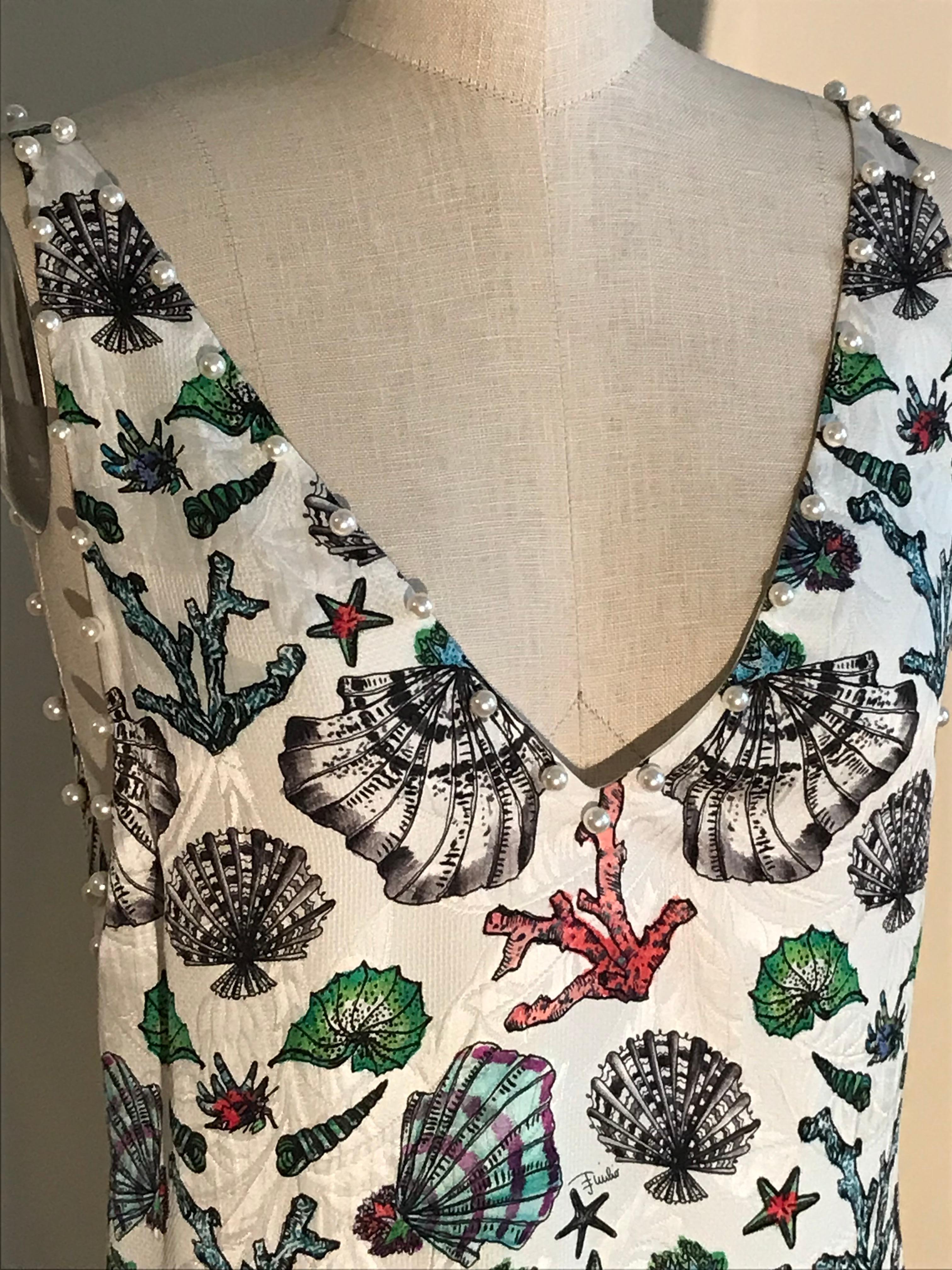 shell print dress