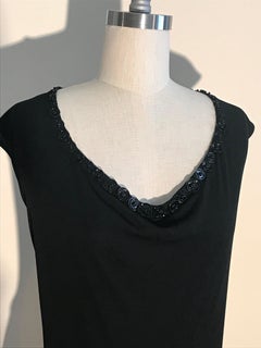 Jean Paul Gaultier Snap Detail Little Black Jersey Dress