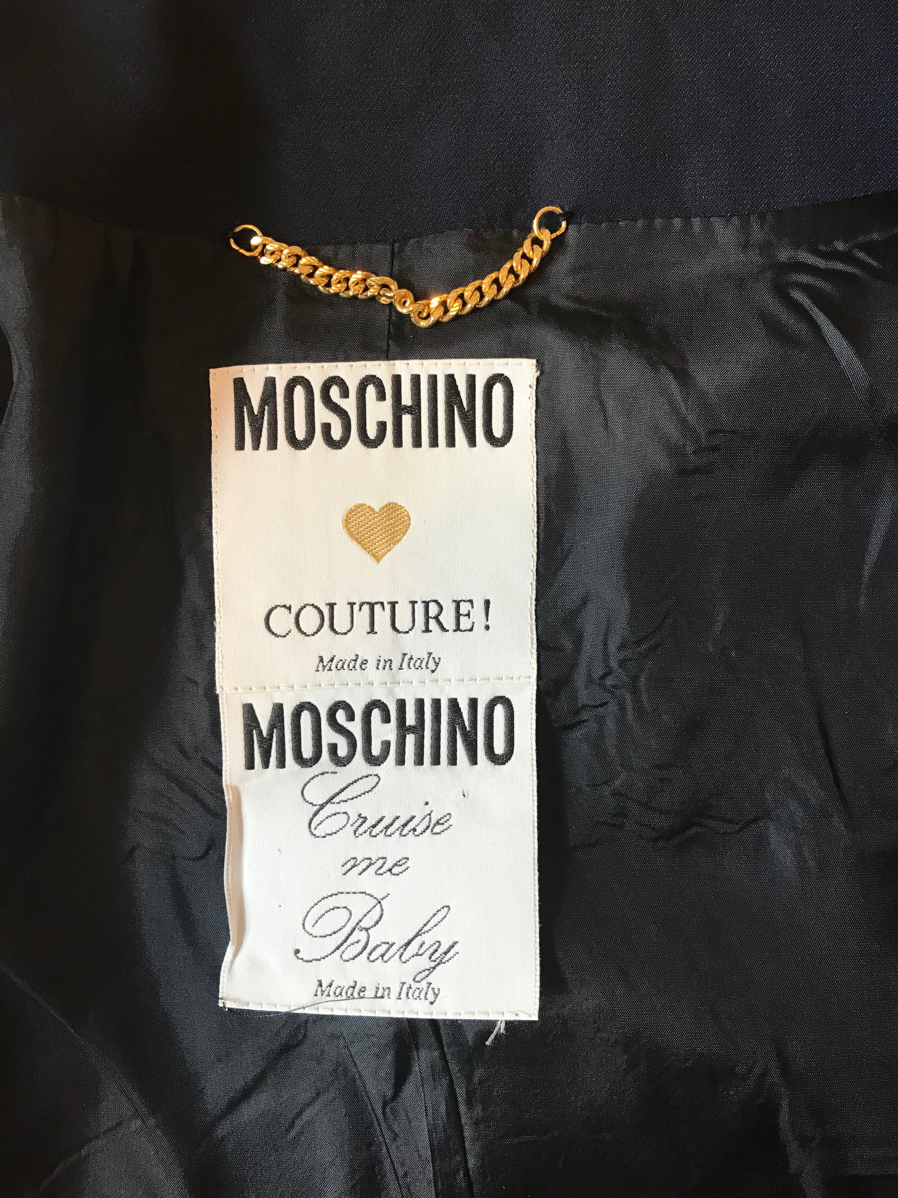 Moschino Couture Vintage 1980s Love Boat Jacket with Life Ring Buttons 4