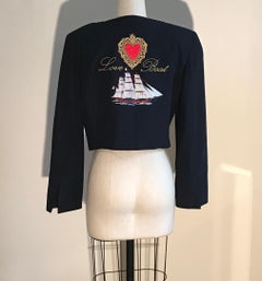 Moschino Couture Vintage 1980s Love Boat Jacket with Life Ring Buttons