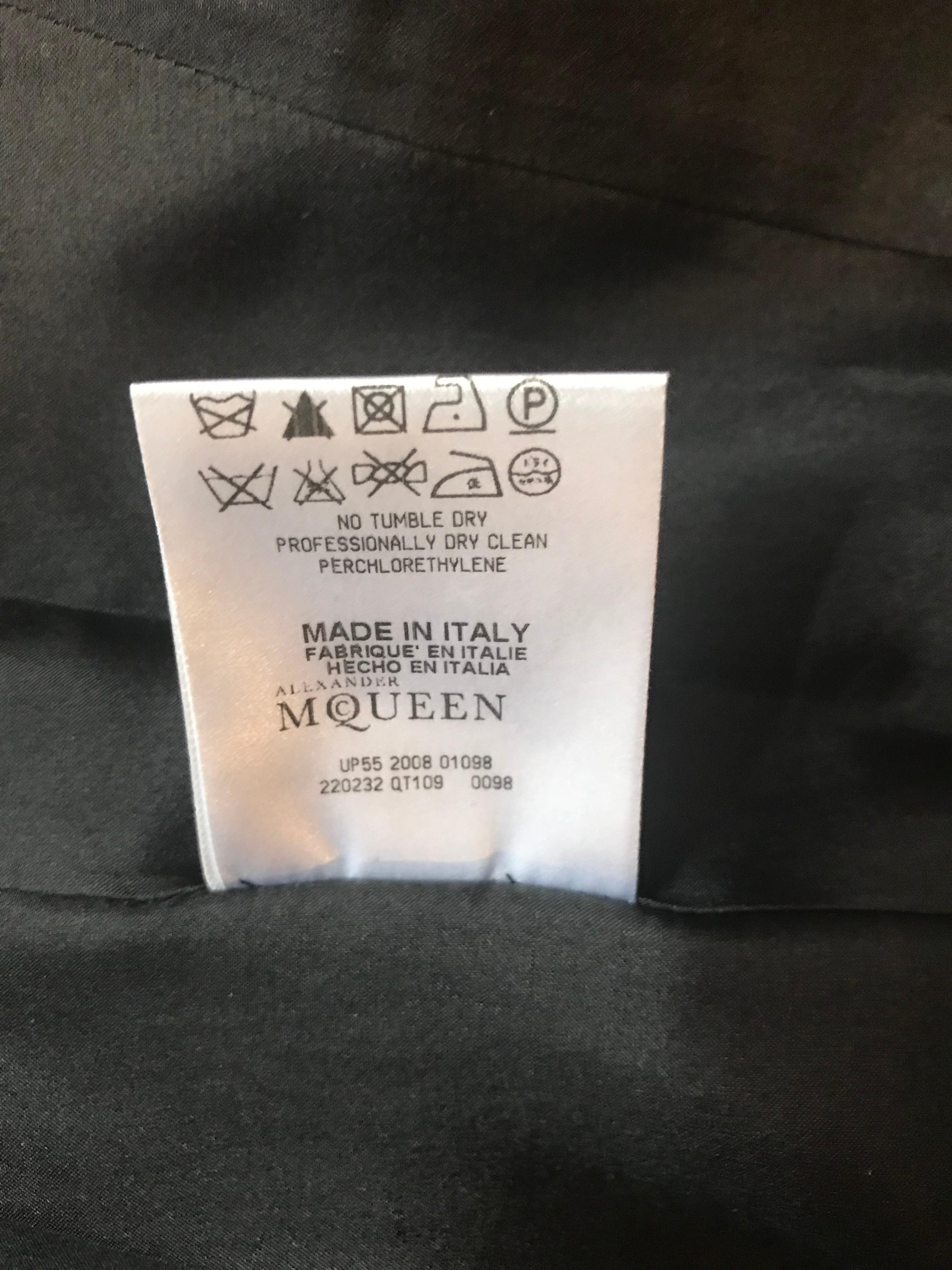 Alexander McQueen 2009 Eiffel Tower Print Dress Grey Silk 3