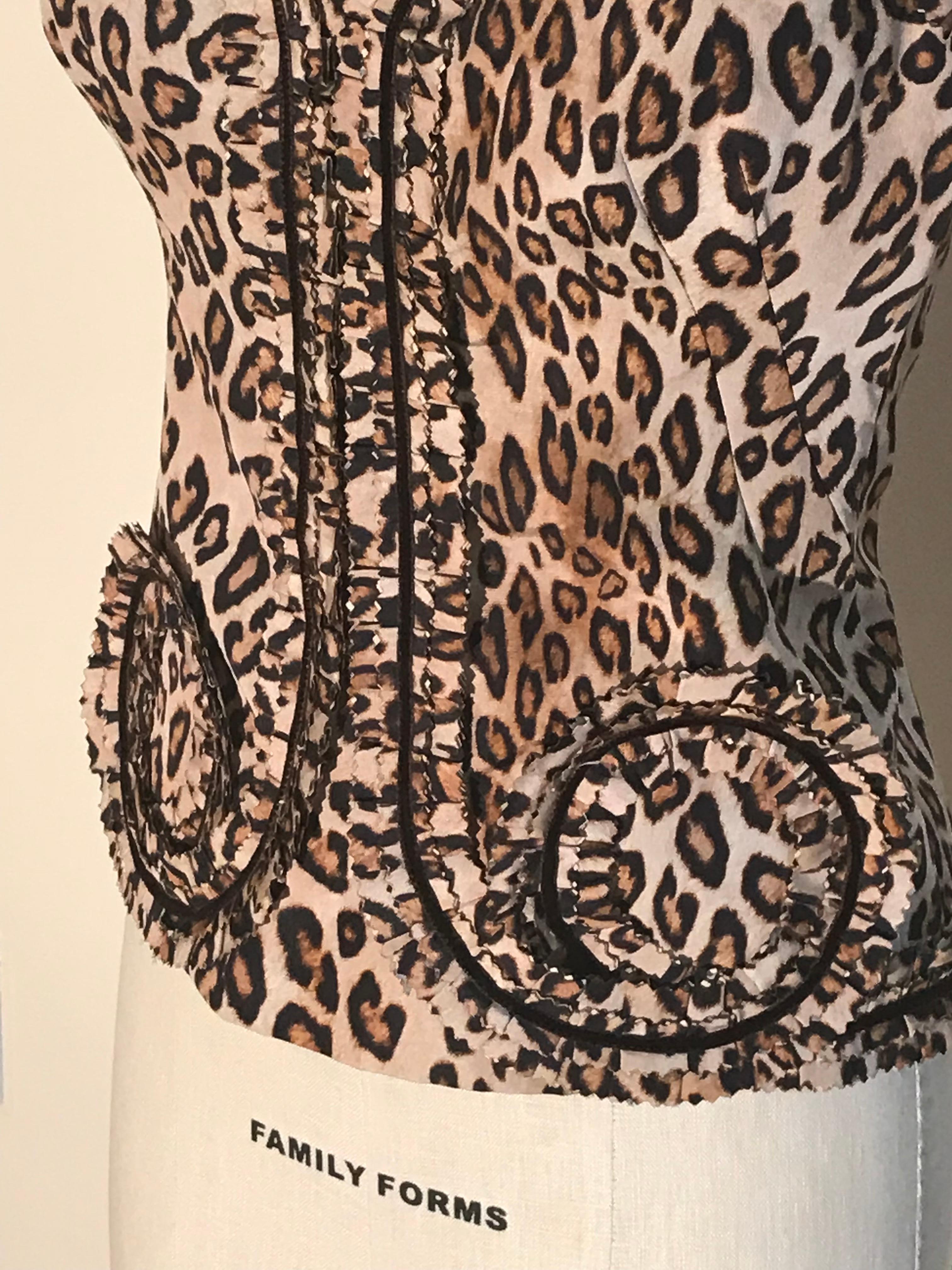 leopard print corset top