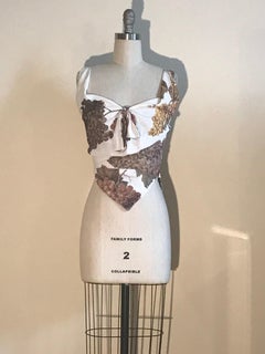 Vivienne Westwood Vintage Gold Label Grape Print Corset Top Bustier, 1990s