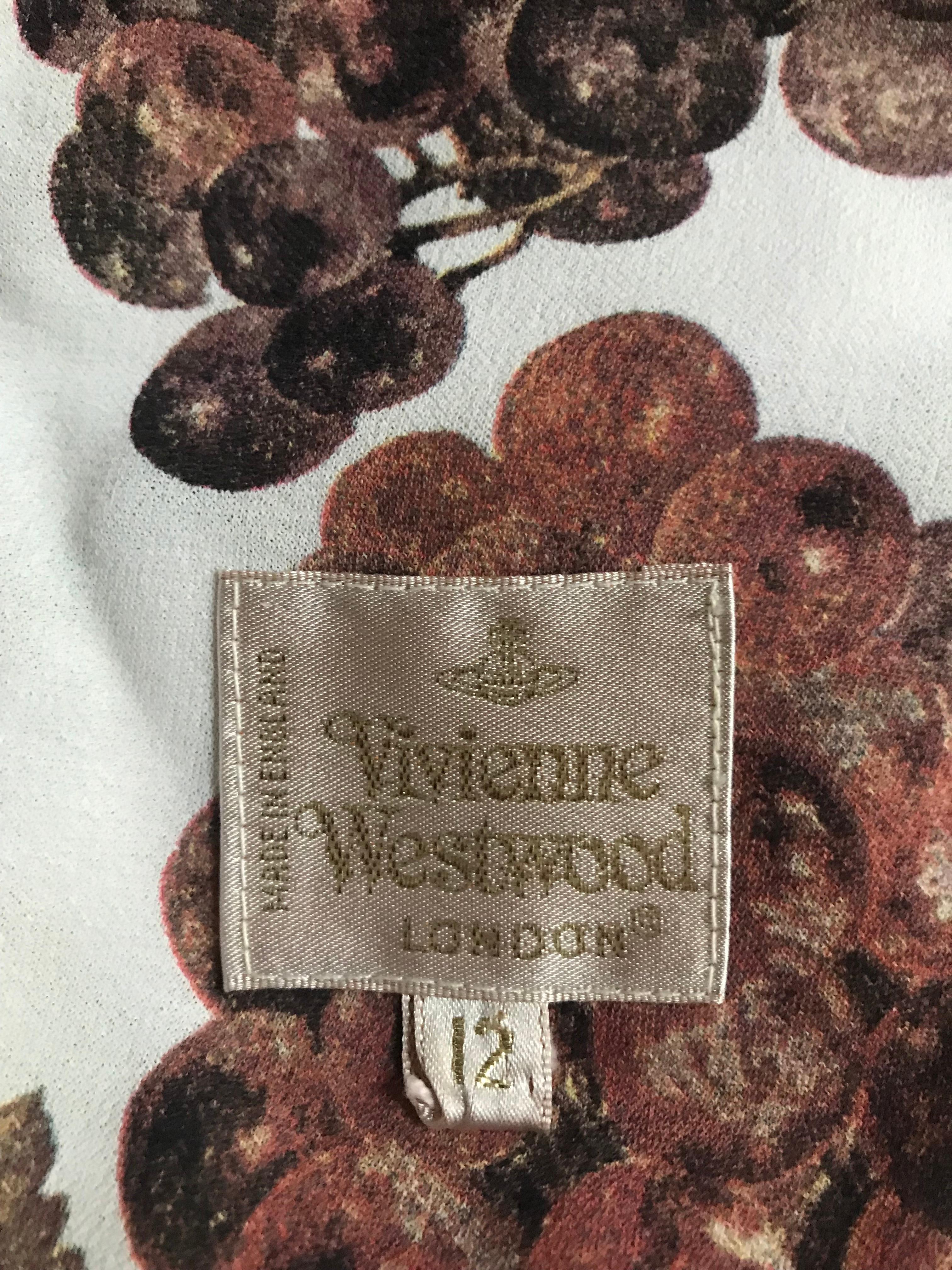 Vivienne Westwood Vintage Gold Label Grape Print Corset Top Bustier, 1990s  3