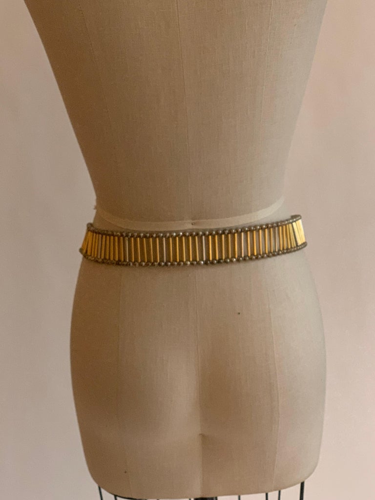 RARE DeLillo Large Gold Butterfly Belt Vintage Wm Delillo William De Lillo Belt Lapis Glass Gold  main image 3