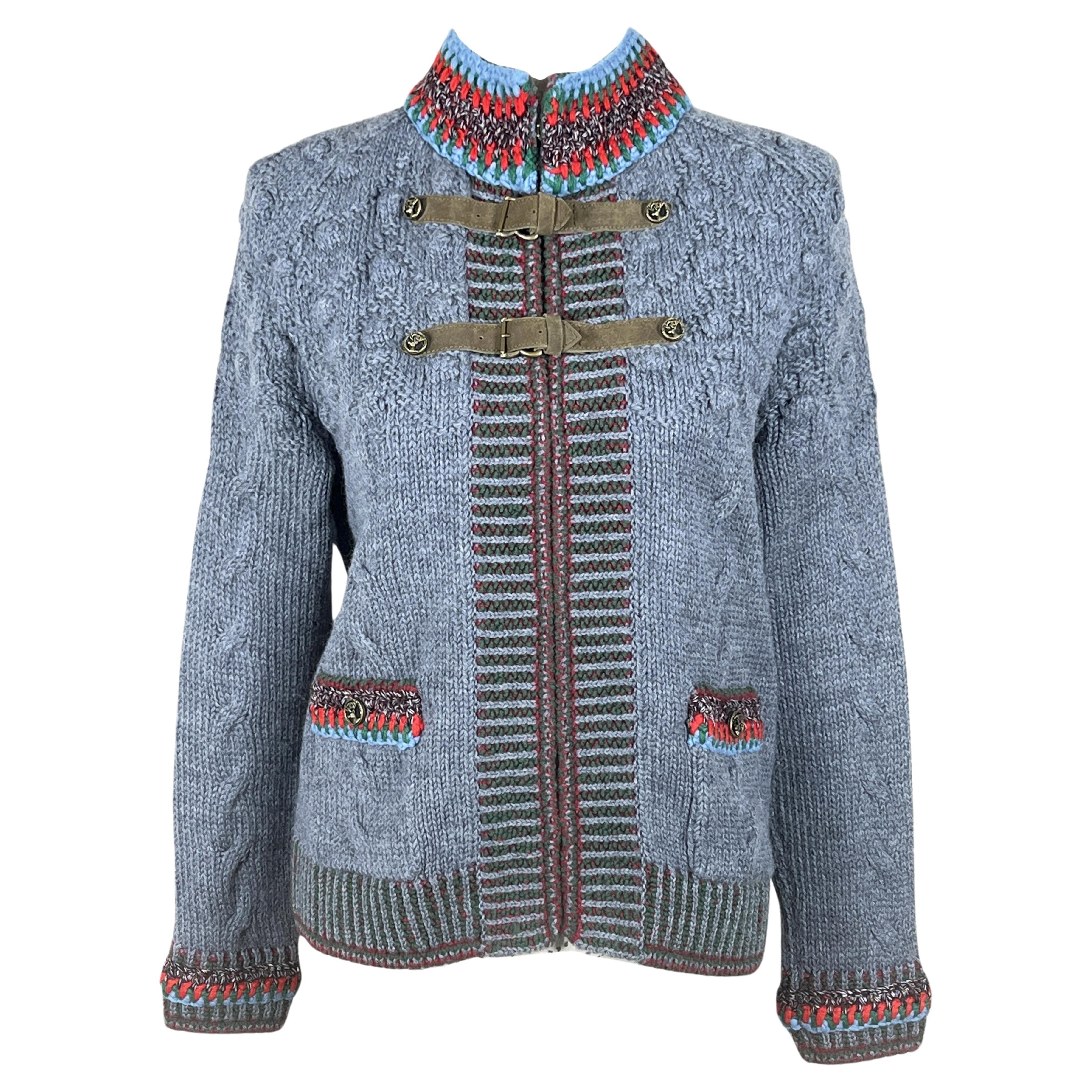 Chanel 5K New Paris / Salzburg Alpin-Motive Cardi-Jacke mit Alpin-Motiven im Angebot