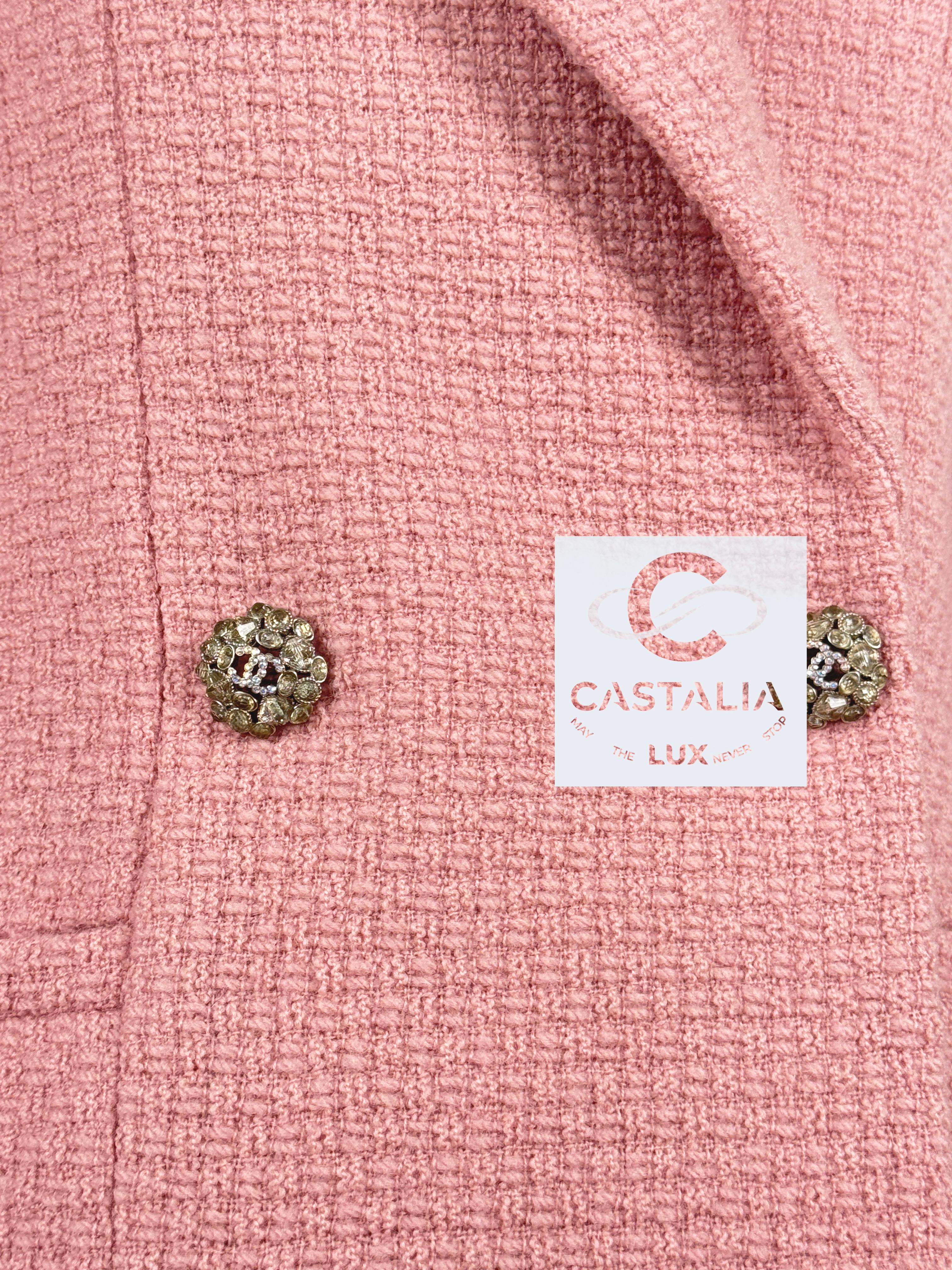 Chanel New 2022 Fall Runway CC Jewel Buttons Tweed Jacket 9