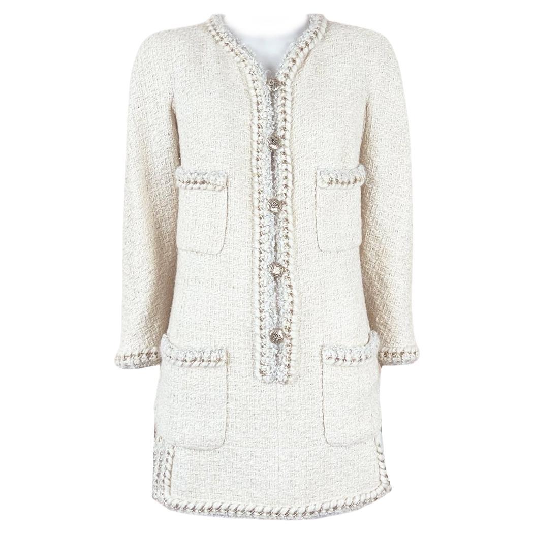 Chanel Raro Vestido de Tweed con Cadena Metálica Estilo Miranda Kerr 44 FR en venta