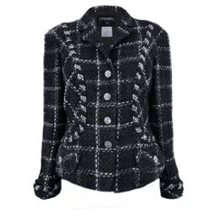Chanel Vintage Relic Black Tweed Jacket 40 FR