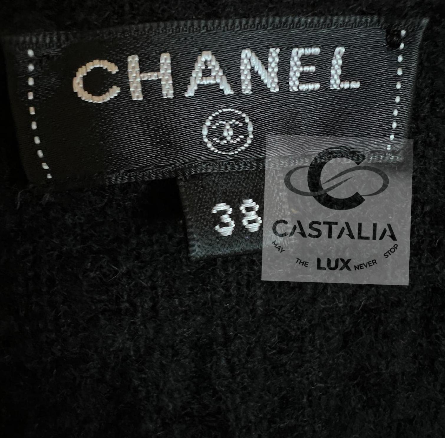 Pull en cachemire noir Lucky Charms Icone de Chanel 38 FR en vente 13
