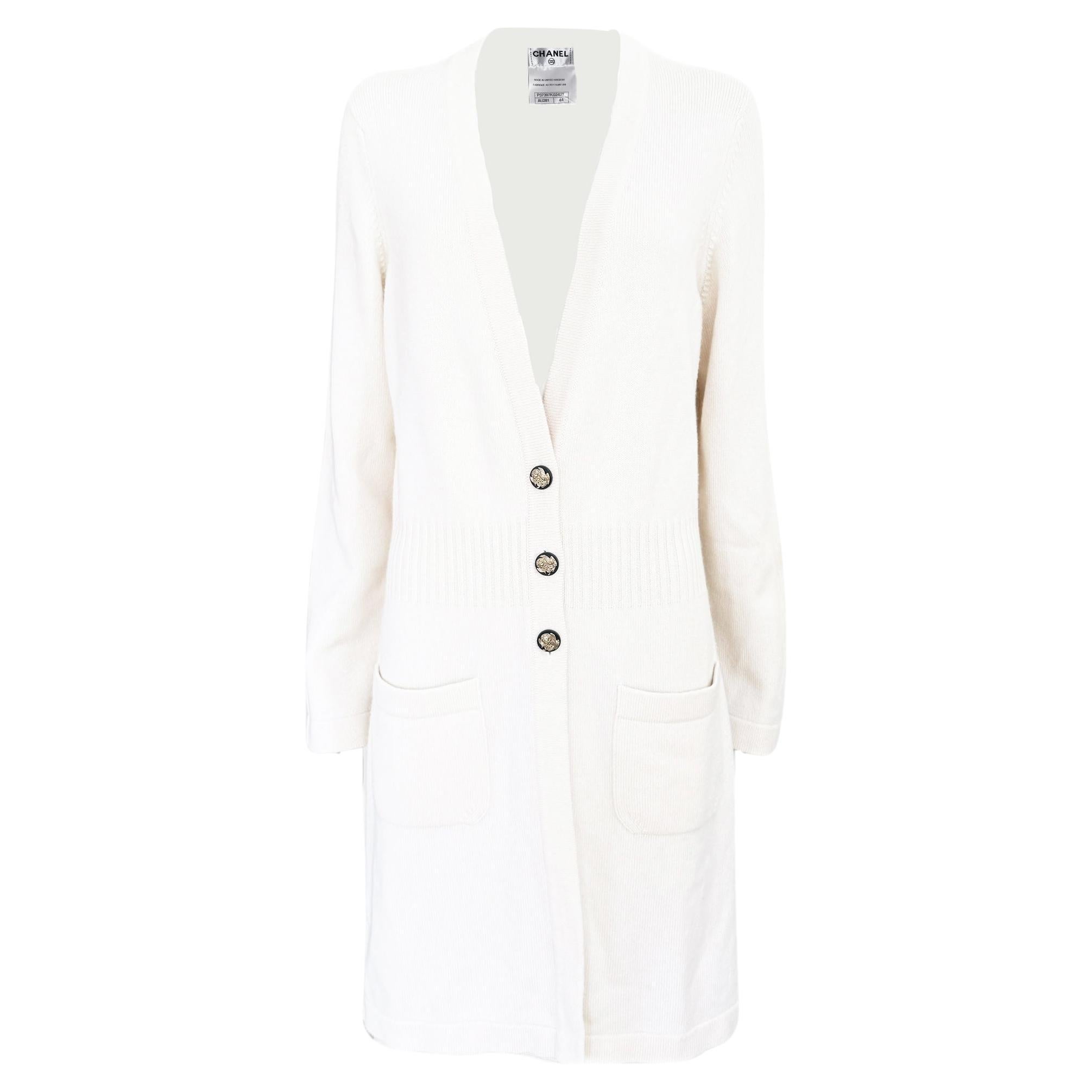 Chanel Paris / Venice Cardigan en cachemire Elegance 44 FR