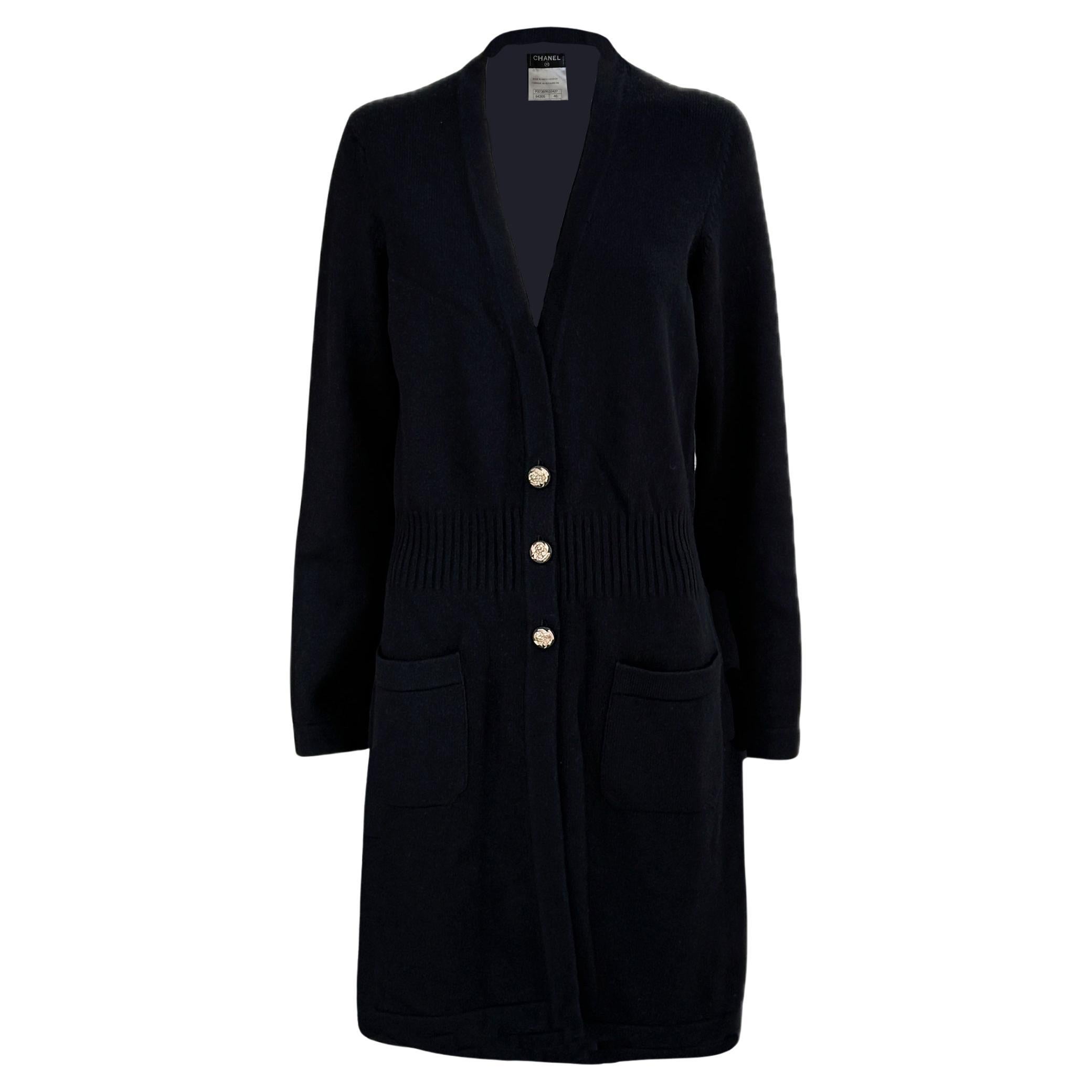 Chanel Paris / Venice Cardigan noir Timeless Grace 46 FR