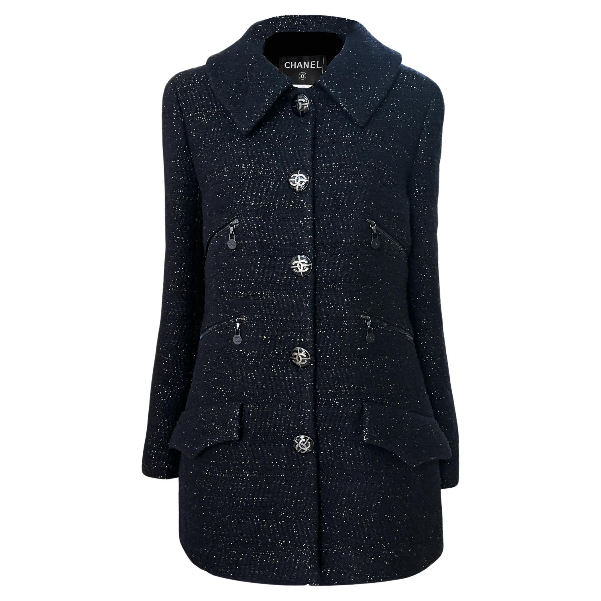 Chanel Collectible Artefact Black Multi-Pocket Jacket 38 FR