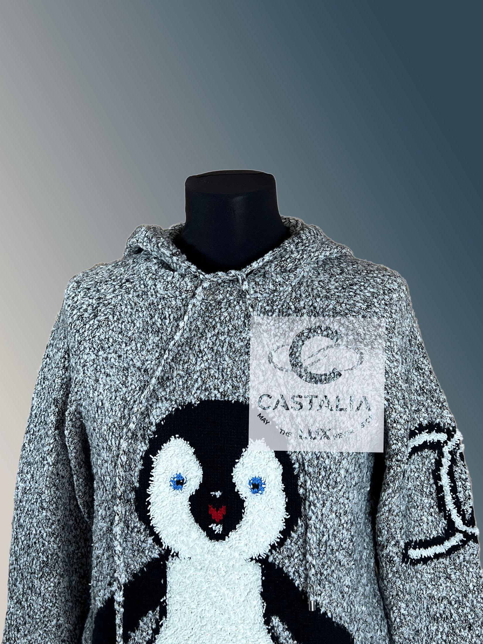 Chanel Sammler Trophäe Bouclé CC Pinguin Hoodie 42 FRu2028 im Angebot 3