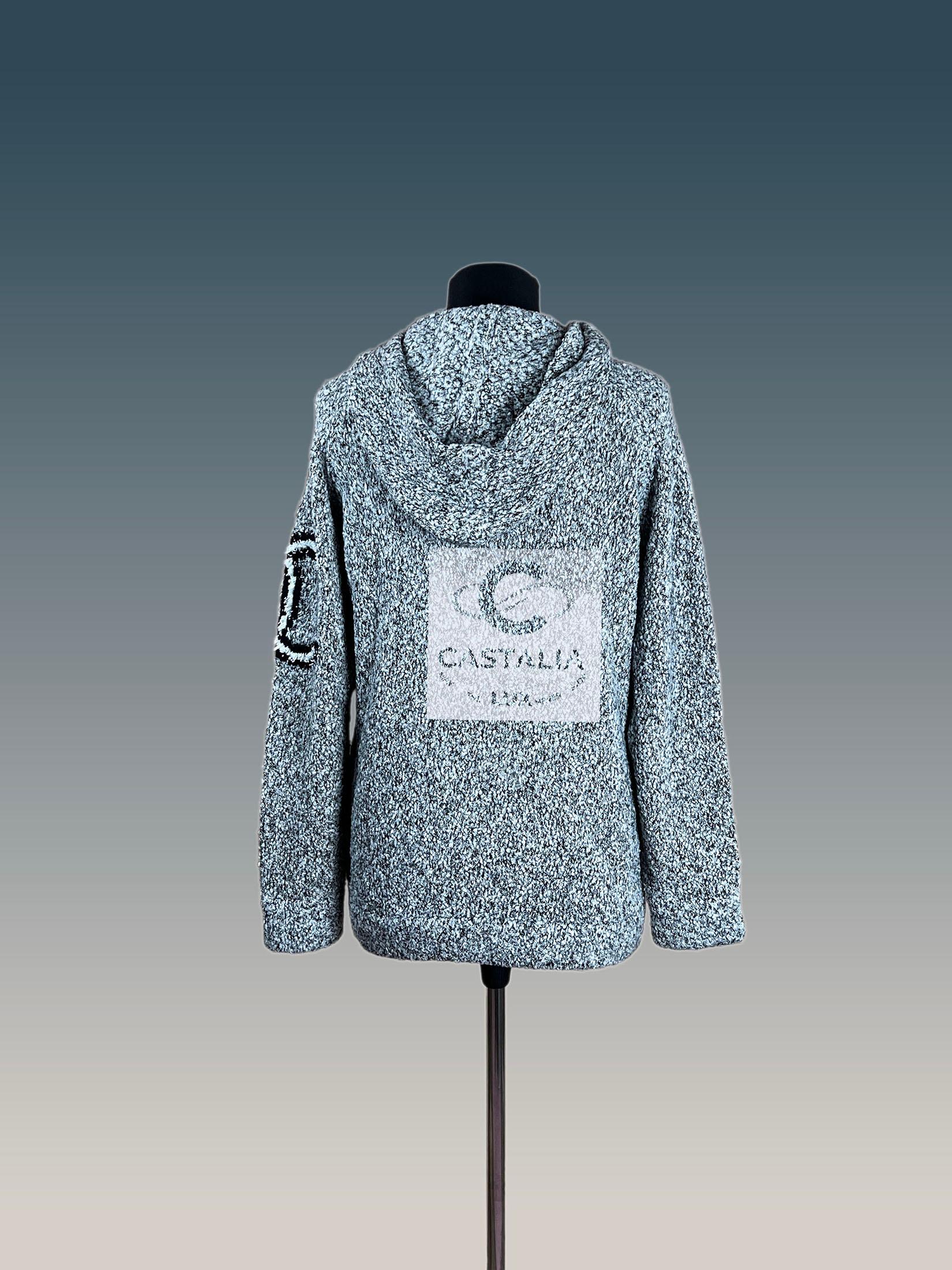 Chanel Sammler Trophäe Bouclé CC Pinguin Hoodie 42 FRu2028 im Angebot 11