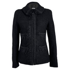Chanel Nuova Giacca Arctic Reverie in tweed nero 38 FR
