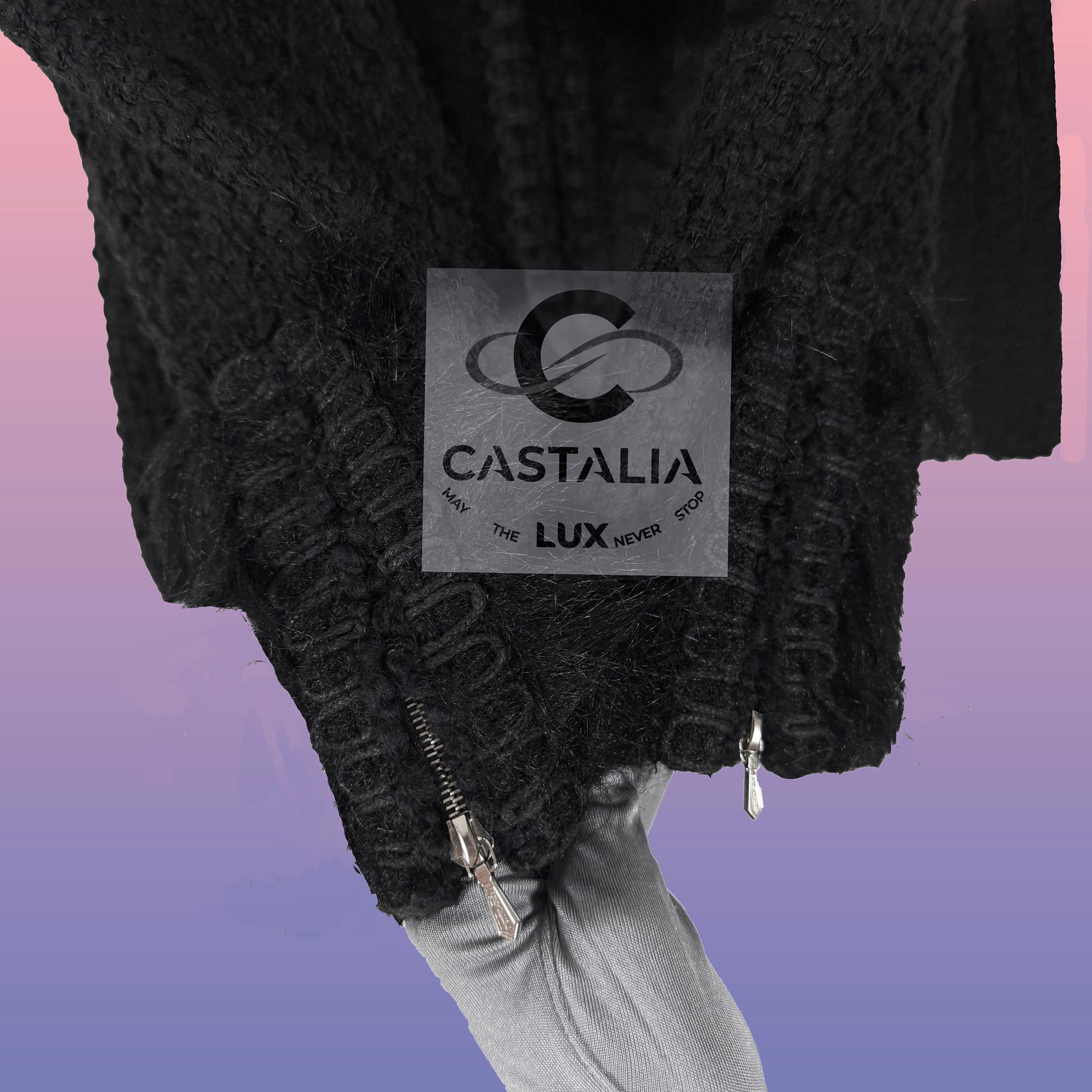 Chanel Nuova Giacca Arctic Reverie in tweed nero 38 FR in vendita 7