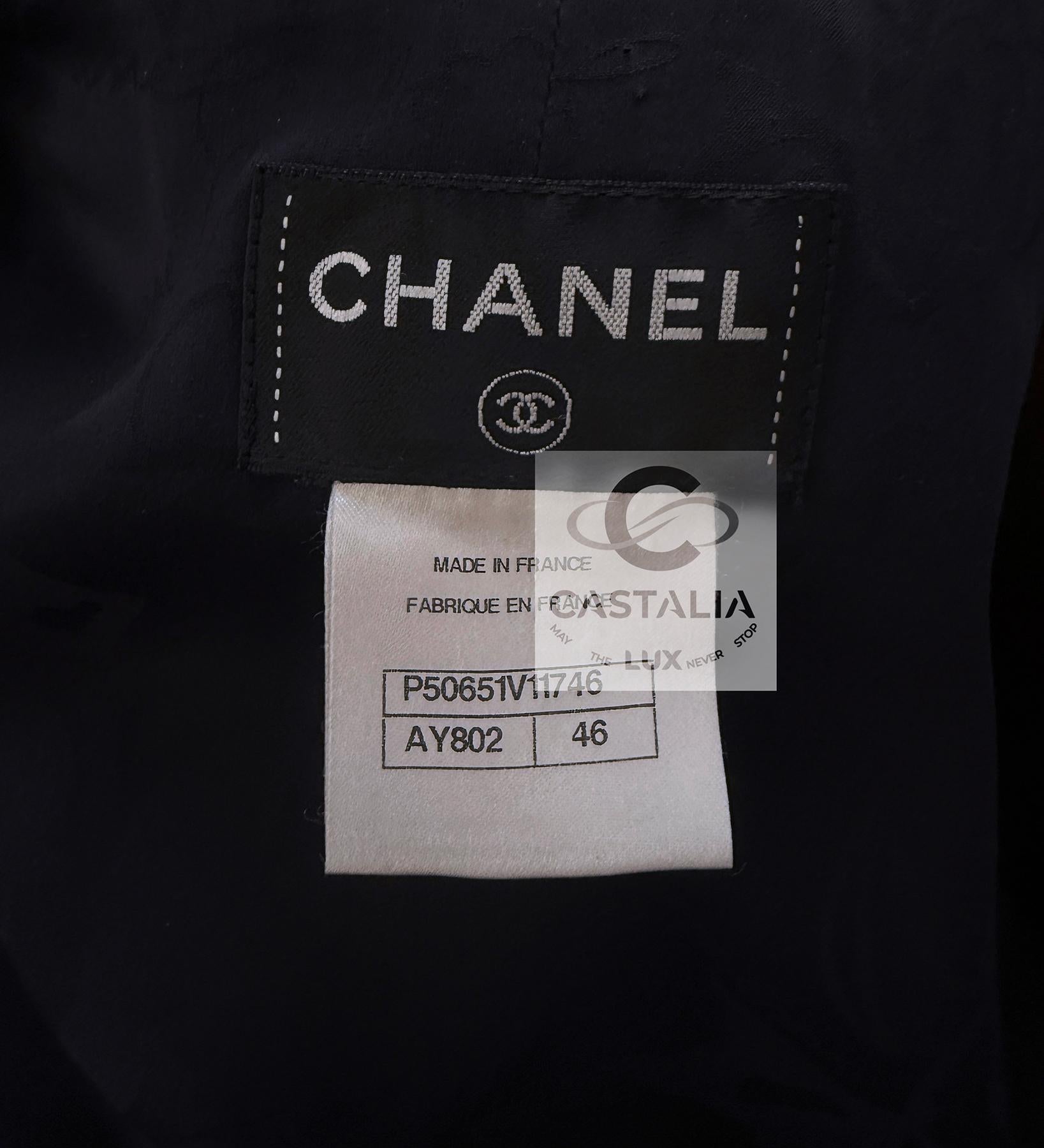 Chanel New Paris / Dubai CC Gripoix Knöpfe Jacke Kleid 46 FR im Angebot 8