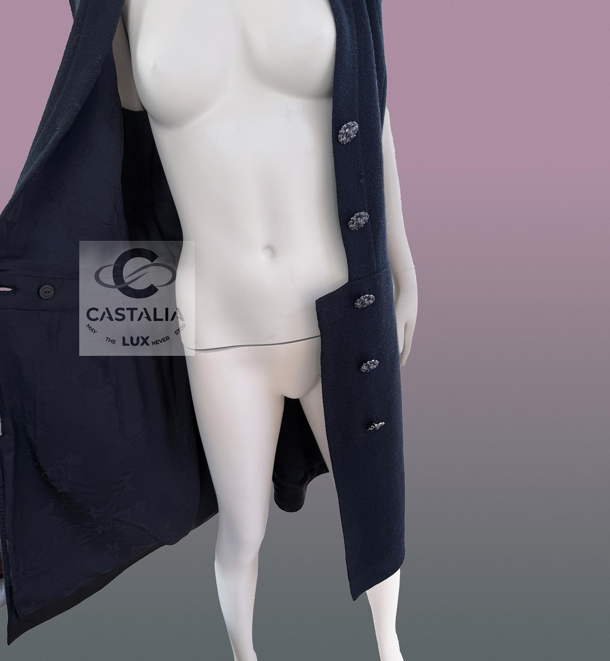 Chanel New Paris / Dubai CC Gripoix Knöpfe Jacke Kleid 46 FR im Angebot 7