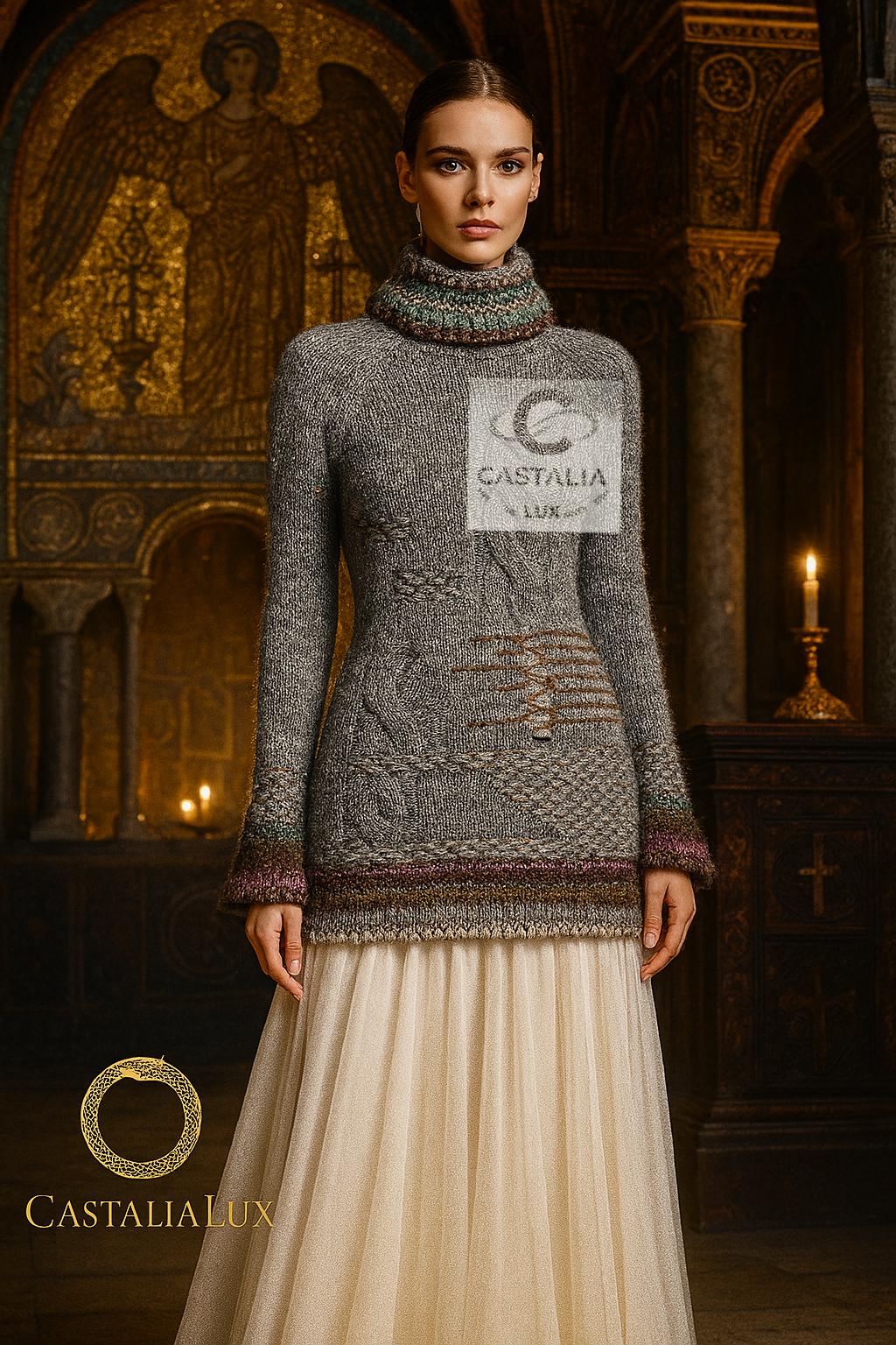 - Paris / Byzance 2011 Runway Jumper by Karl Lagerfeldu2028~ Une relique de fils, d'échos et de mémoire ancienne ~

~ Issu du défilé Paris / BYZANCE Métiers d'Art 2011, cet extraordinaire pull Chanel émerge comme un palimpseste tactile - une archive
