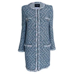 Chanel Supermarket Runway Iridescent Tweed Coat 36 FR