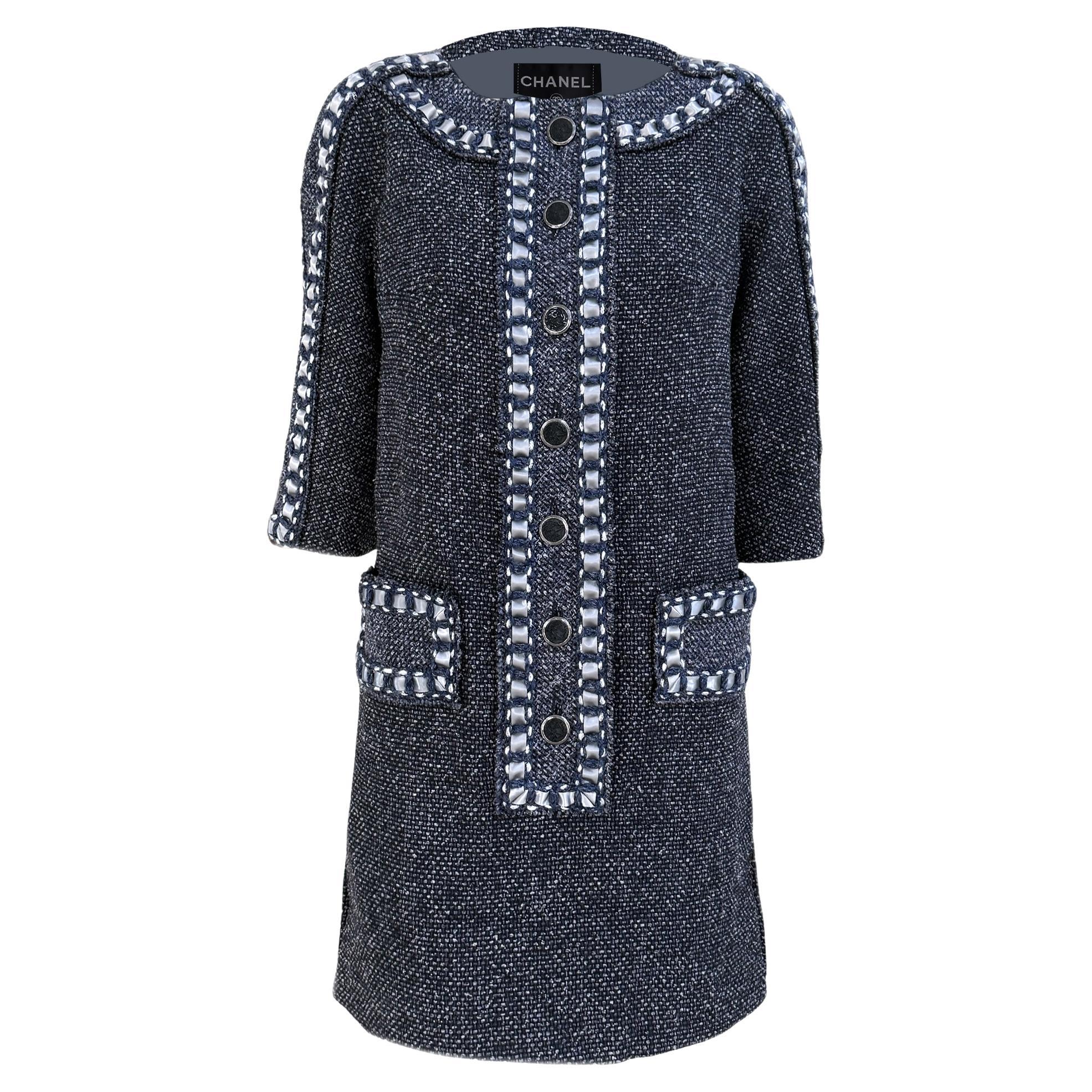 Chanel Paris / Rome Cinematic Reverie Tweed Dress 36 FR